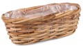 Balkonówka pleciona 31cm RATTAN jasny brąz z folią TIN6072.L 