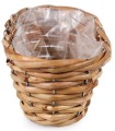 Balkonówka pleciona 31cm RATTAN jasny brąz z folią TIN6072.L 
