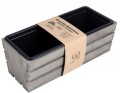 Skrzynka drewniana 40cm balkonowa SZARA z wkładem TD100-W.40..SZ 