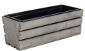 Skrzynka drewniana 40cm balkonowa SZARA z wkładem TD100-W.40..SZ 