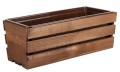 Skrzynka drewniana 40cm balkonowa BRĄZOWA z wkłademTD100-W.40.BR 