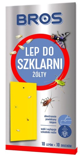 Lep do szklarni żółty BROS 10szt