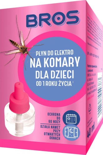 Płyn do elektro na komary dla dzieci BROS 40ml