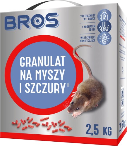 Granulat na myszy i szczury BROS 2,5kg