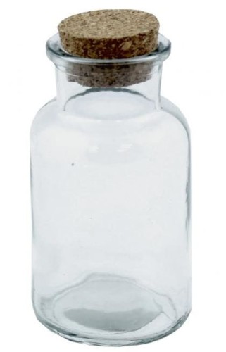 Butelka szklana dekoracyjna z KORKIEM 175 ML na przyprawy