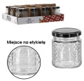 Słoiczek 120 ML szklany KRYSZTAŁ z czarną metalową zakrętką 1szt