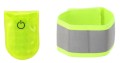 Opaska odblaskowa z LAMPKĄ LED i baterią JASKARAWA zieleń