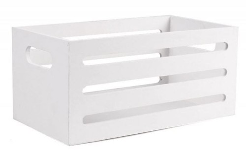 Skrzynka drewniana 30,5cm biała PRZEZENTOWA na zioła