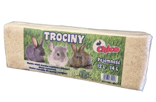 Trociny dla gryzoni 12-14L MIEKKIE wiórki drzewne Chico