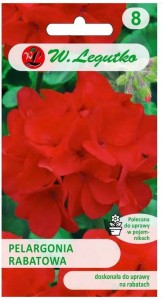 Pelargonia rabatowa Gama F Czerwona 0,05g LEGUTKO