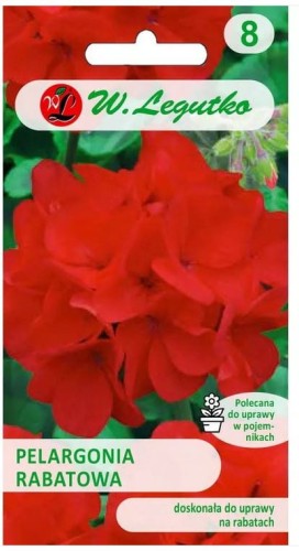 Pelargonia rabatowa Gama F Czerwona 0,05g LEGUTKO