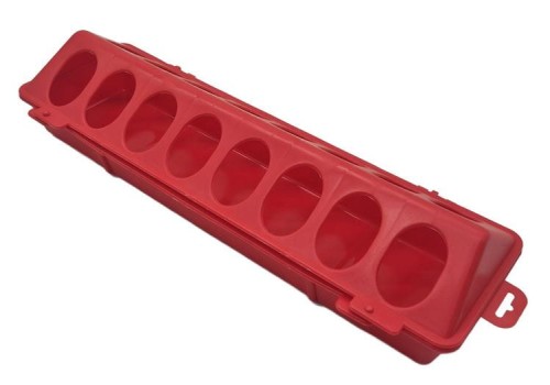 Karmnik PODŁUŻNY dla drobiu 30cm plastikowy 16 otworów