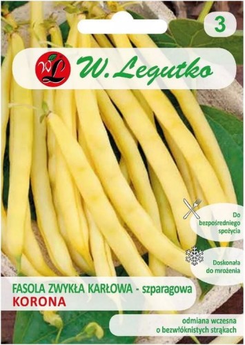 Fasola szparagowa karłowa żółta Korona LEGUTKO
