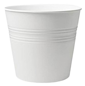 Doniczka wiadro 17cm BIAŁA plastikowa lekka