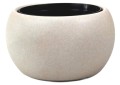 Doniczka Sphere Wood Beżowy/PIASEK 29cm DOMELO plastikowa lekka