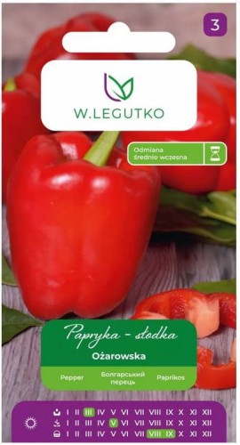 Papryka słodka Ożarowska duża Czerwona LEGUTKO