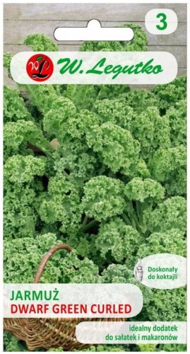 Jarmuż niski Dwarf Green Curled Zielony  LEGUTKO