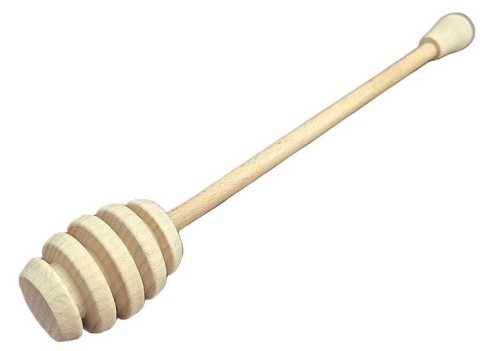 Kulka NABIERAK do MIODU drewniany 18cm naturalny K4