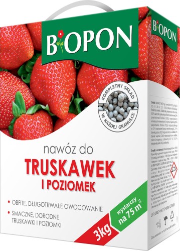 Nawóz granulowany truskawka, poziomka 3kg BIOPON
