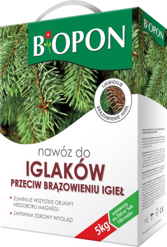Nawóz przeciw brązowieniu igieł Granulowany BIOPON 5kg