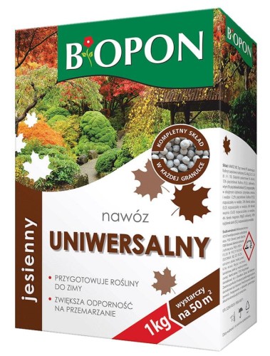 Nawóz jesienny uniwersalny 1kg do ogrodu Granulowany BIOPON 