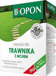 Nawóz do trawnika z mchem 3kg Granulowany BIOPON 