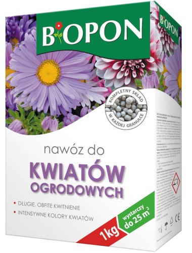 Nawóz granulowany 1kg do kwiatów ogrodowych BIOPON 