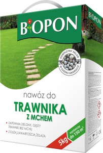 Nawóz granulowany 5kg do trawnika z mchem BIOPON 