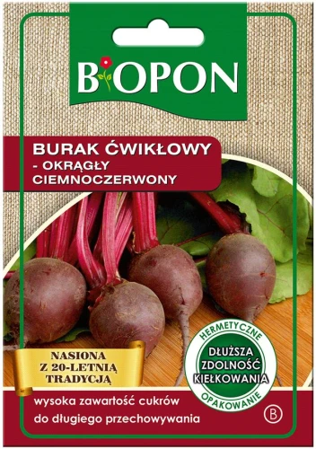 Burak ćwikłowy okrągły ciemnoczerwony BIOPON