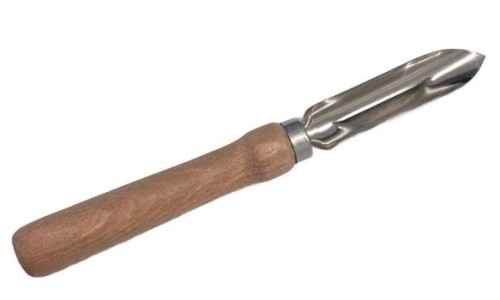 Obieraczka jednoostrzowa DREWNIANA regionalna skrobaczka NATURALNA A1