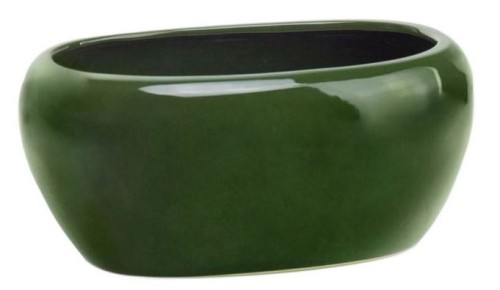 Doniczka ceramiczna ZIELONA podłużna rynna 27cm
