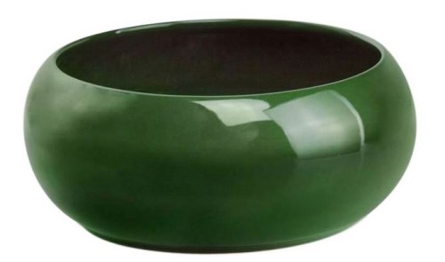 Doniczka ceramiczna misa ZIELONA z połyskiem 19cm