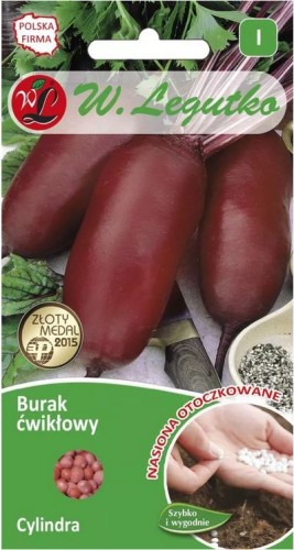 Burak podłużny CYLINDRA nasiona otoczkowane LEGUTKO