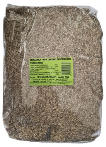 Trawa Łąkowo-Pastwiskowa z koniczyną 1kg BRATEK