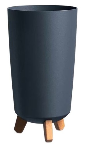 Doniczka Gracia na nóżkach WYSOKA Tubus Slim Effect DGTL240 CZARNA