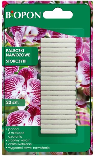 Pałeczki nawozowe do storczyków 20szt BIOPON 