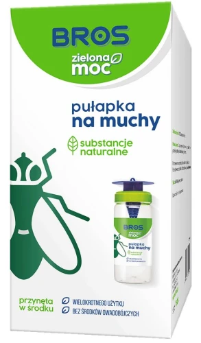 Pułapka na muchy zielona moc BROS wielokrotnego użytku