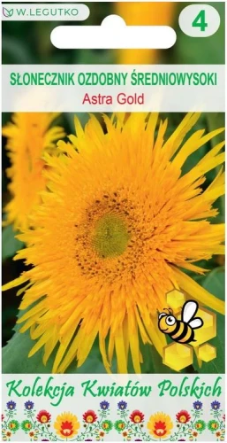 Słonecznik ozdobny Astra Gold żółto-pomarańczowy 1g Legutko