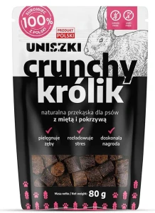 PRZYSMAK dla psa CRUNCHY KRÓLIK MIĘTA-POKRZYWA 80g UNISZKI
