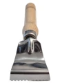 Skrobak do ryb 12x4cm łapacz łusek stal nierdzewna drewniana rączka nóż