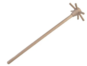 Mątewka regionalna 24cm kwirlejka drewniana bukowa rogatka mieszadło gładkie