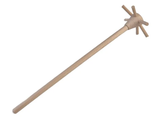 Mątewka regionalna 24cm kwirlejka drewniana bukowa rogatka mieszadło gładkie