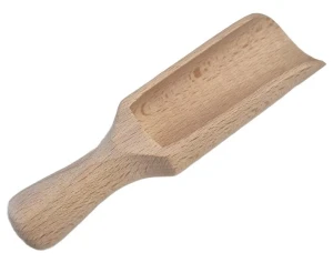 Czerpak do przypraw 14cm szufla drewniana bukowa łyżka do ziół soli sypkich