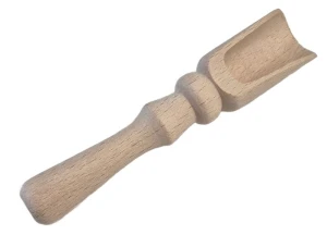 Czerpak do przypraw 11cm z rączką szufla drewniana bukowa łyżka do ziół soli
