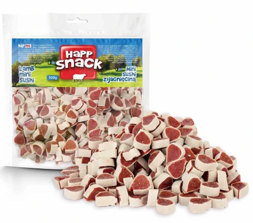 Mini sushi z jagnięciną 500g Happet przysmak psa tresurki smakołyki