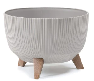 Misa Roma Jumper 33cm Taupe na nóżkach doniczka Lamela osłonka wkład drenaż