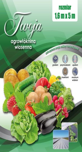 Agrowłóknina biała Okryciowa p-17 TWOJA 1,6x5m