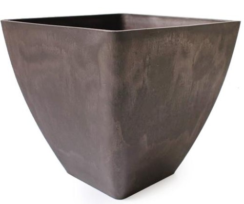 Donica kwadratowa z kompozytu Eco 30x28cm BRĄZOWA GSFB30.BR