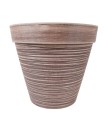 Donica z kompozytu TAUPE z rowkami PRZECIERANA 40x35cm