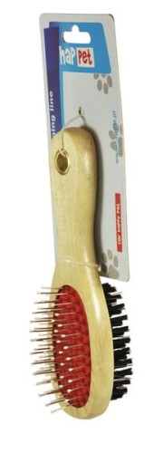 Szczotka dwustronna drewniana "S" DWUSTRONNA dla Psa
